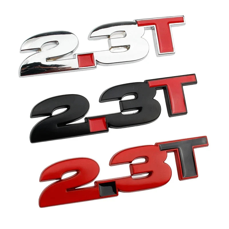 3D Metal 2.3T Displacement Badge for Ford Mustang GT / Shelby EcoBoost | Emblem Sticker