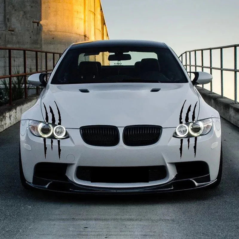 Ghost Claw Hood Vinyl Sticker | Creative Reflective Modification Decal for Cars