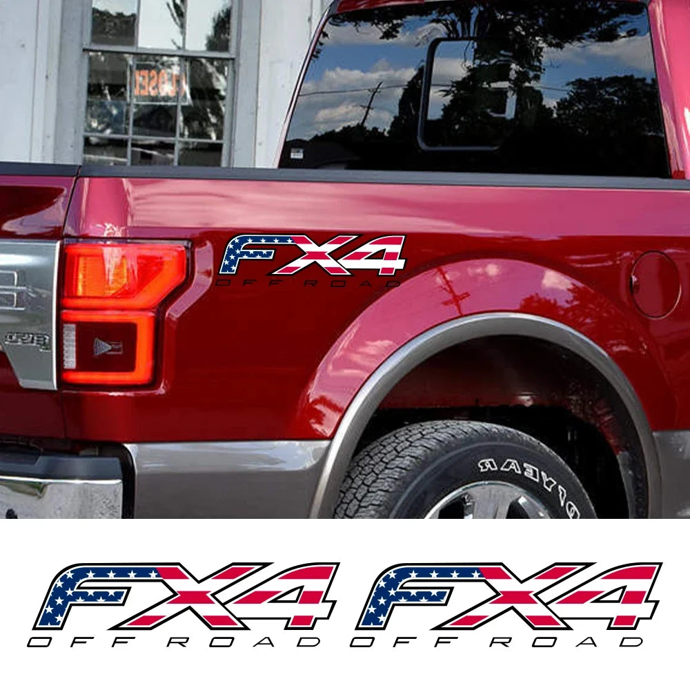 American FX4 Off-Road Sticker for Ford Ranger / F-150 / Raptor | 2-Piece Vinyl Decal