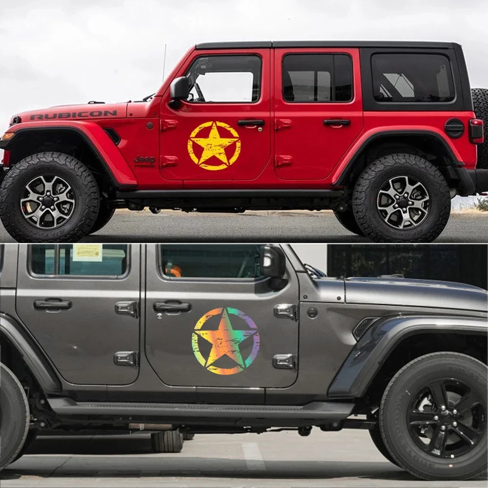 Hood & Door Star Decal for Jeep Cherokee / Patriot / Compass / Wrangler JK/JL/TJ/YJ | Vinyl Sticker