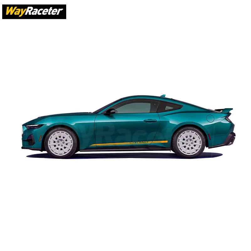 Carbon Fiber Door Side Stripe Skirt Decal for Ford Mustang (2020+) | Vinyl Sticker