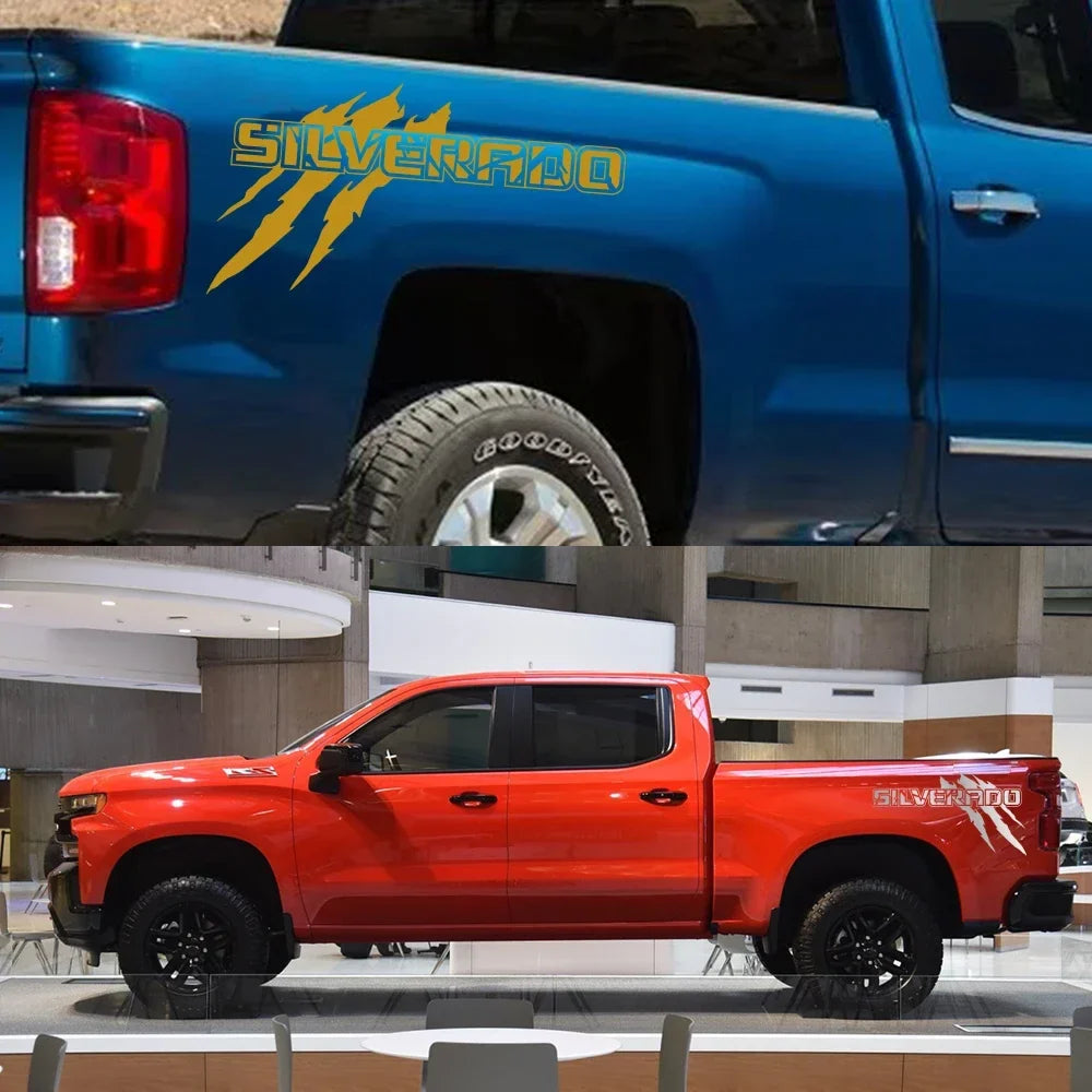 Claw Style Bed Side Decal for Chevrolet Silverado 1500 / 2500 / Z71 / S10 | Pickup Vinyl Graphic