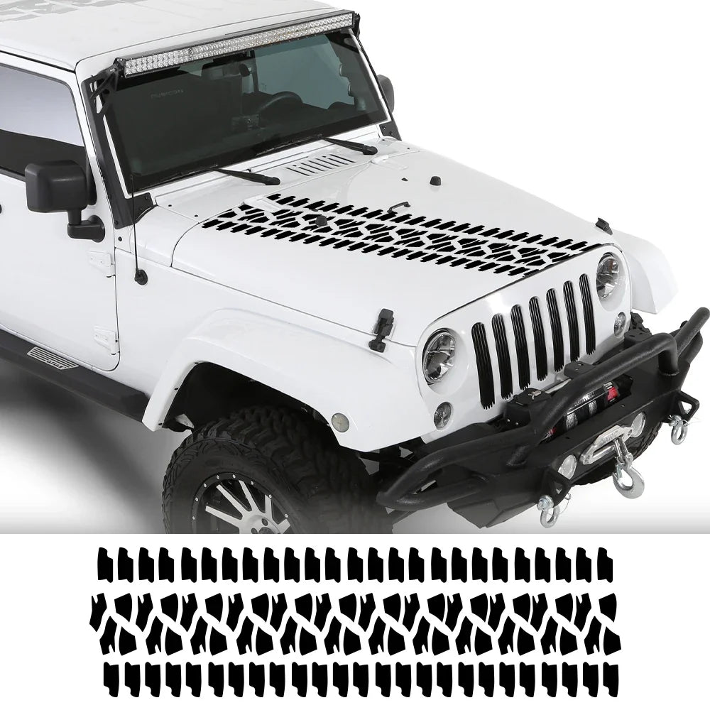 Off-Road Adventure Tracks Vinyl Graphic Decal – Hood, Door, Side & Tail | 2 Sizes, 12 Finishes | Universal Fit