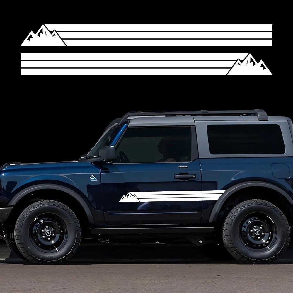 Door Side Decal Lettering Kit for Ford Bronco | Waterproof PVC Vinyl Wrap Graphics