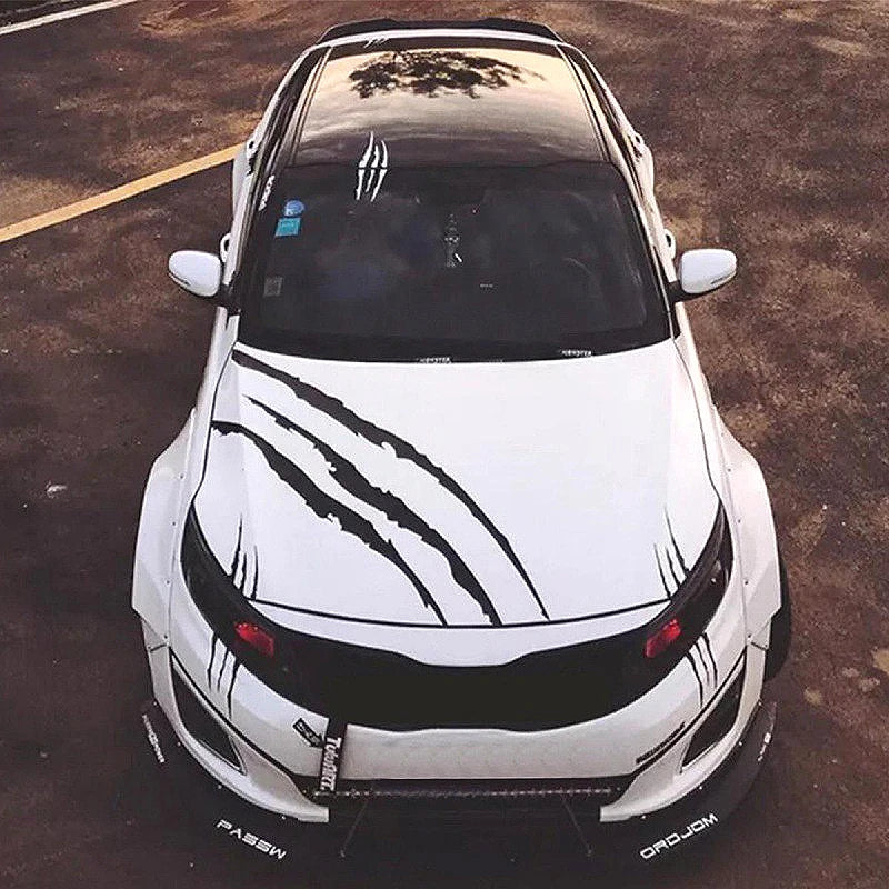Ghost Claw Hood Vinyl Sticker | Creative Reflective Modification Decal for Cars