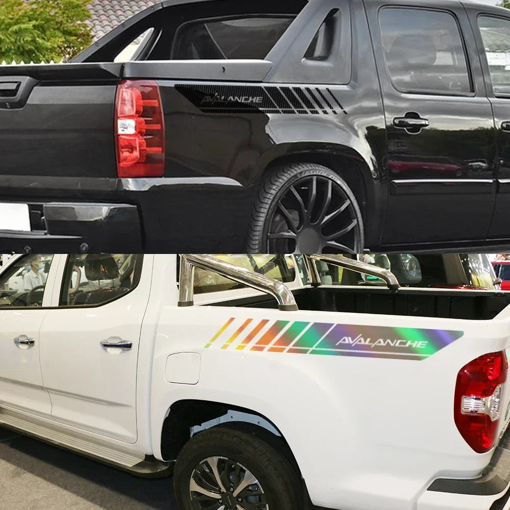 Rear Trunk Side Decal for Chevrolet Avalanche | Vinyl Truck Graphics 2-Pack