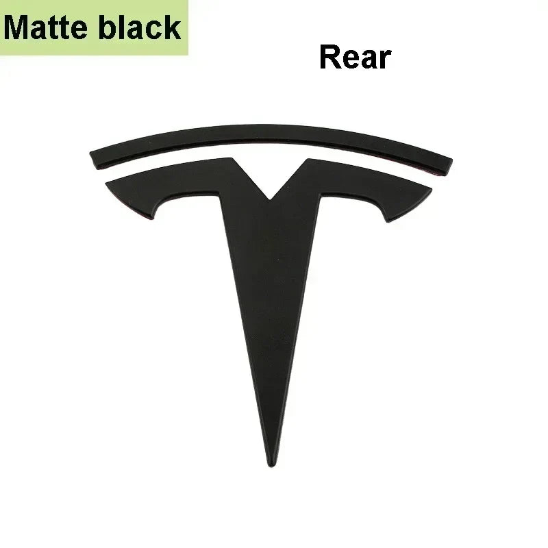Zinc Alloy Front Hood Logo Sticker for Tesla Model 3 / Model Y | Auto Body Styling Emblem
