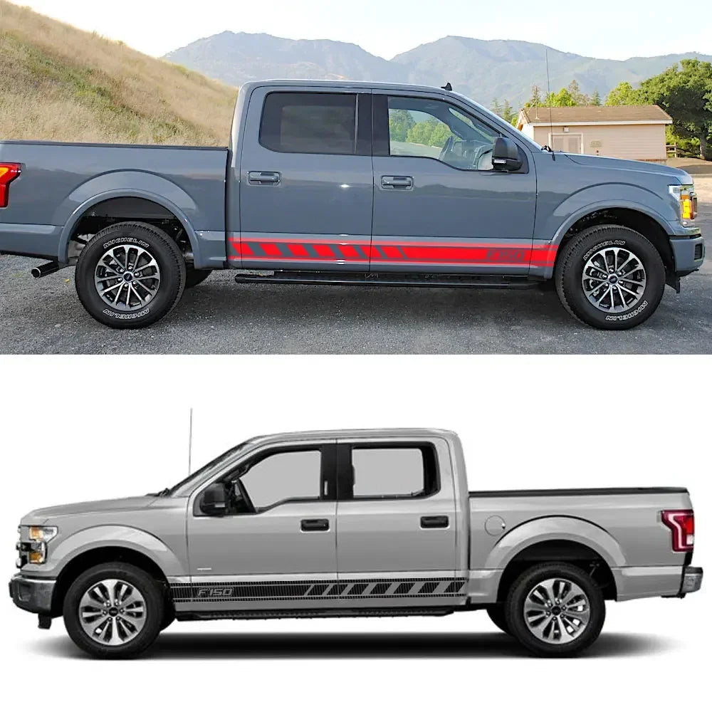 Door Side Skirt Stripe Decal for Ford F-150 Raptor | 2-Piece Pickup Truck Vinyl Graphic