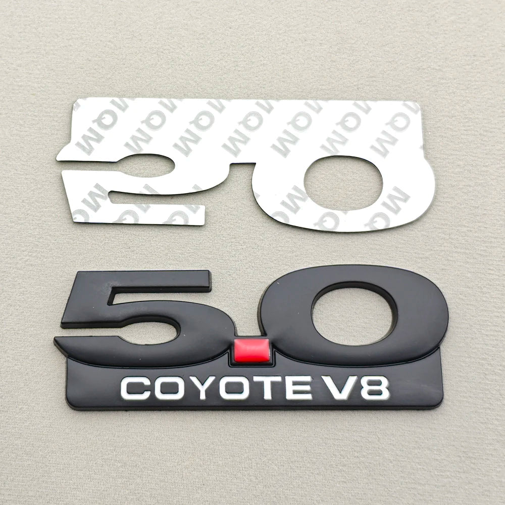 3D Metal 5.0 COYOTE V8 Badge | Grille, Trunk & Fender Emblem for Ford Mustang