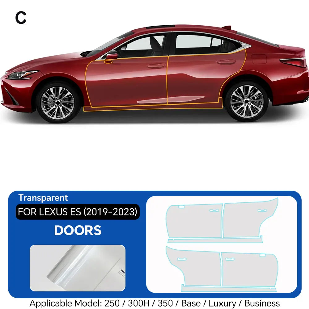 Precut PPF for Lexus ES 250 / 300h / 350 (2019–2023) | TPU Paint Protection Film Clear Bra