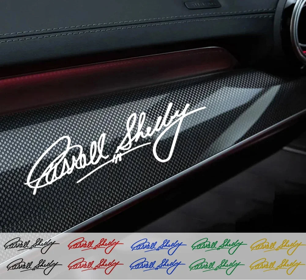 Carroll Shelby Interior & Window Vinyl Decal for Ford Mustang | 2-Piece Sticker