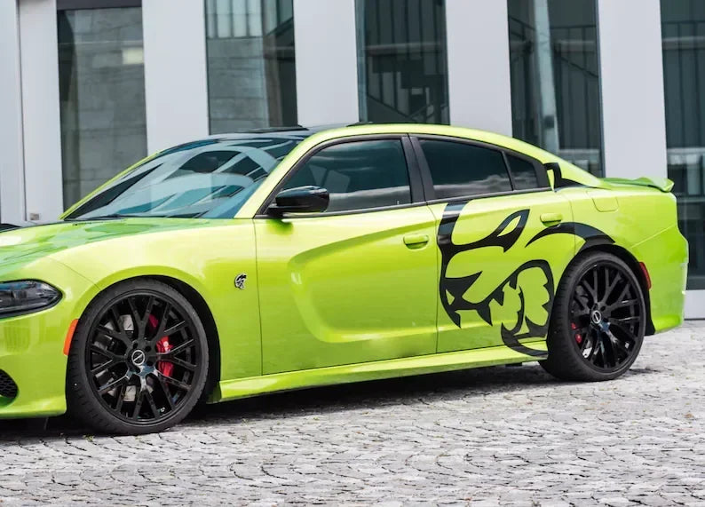Hellcat SRT Rear Fender Tribal Decal — Both Sides Included | Challenger, Charger & Mustang