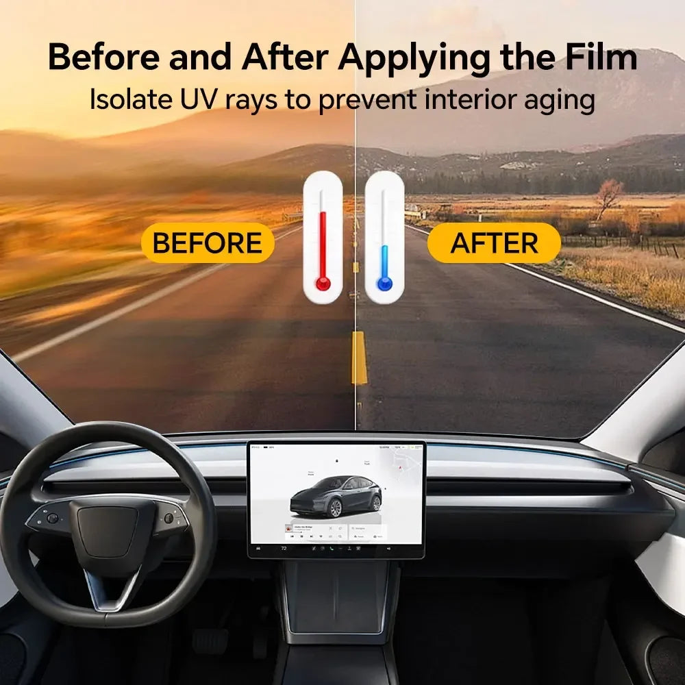 Precut Window Privacy Tint Film for Tesla Model Y Juniper (2025–2026) | Heat & UV Protection