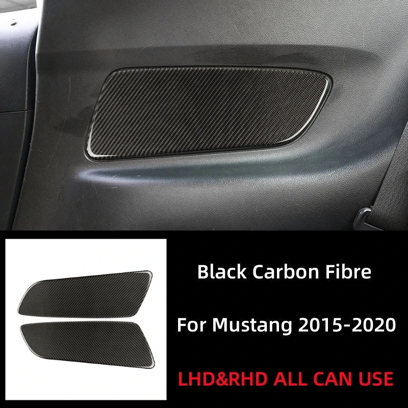 Carbon Fiber Rear Door Trim for Ford Mustang GT (2015-2021) | Interior Decal Kit