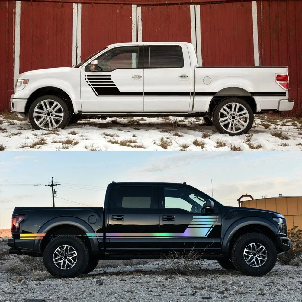 Long Side Door Skirt Stripe Decal for Ford F-150 Raptor | Self-Adhesive Vinyl Kit