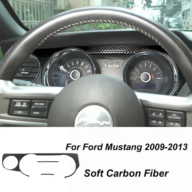 Carbon Fiber Grain Interior & Exterior Decoration Sticker for Ford Mustang (2009-2014) | Kit
