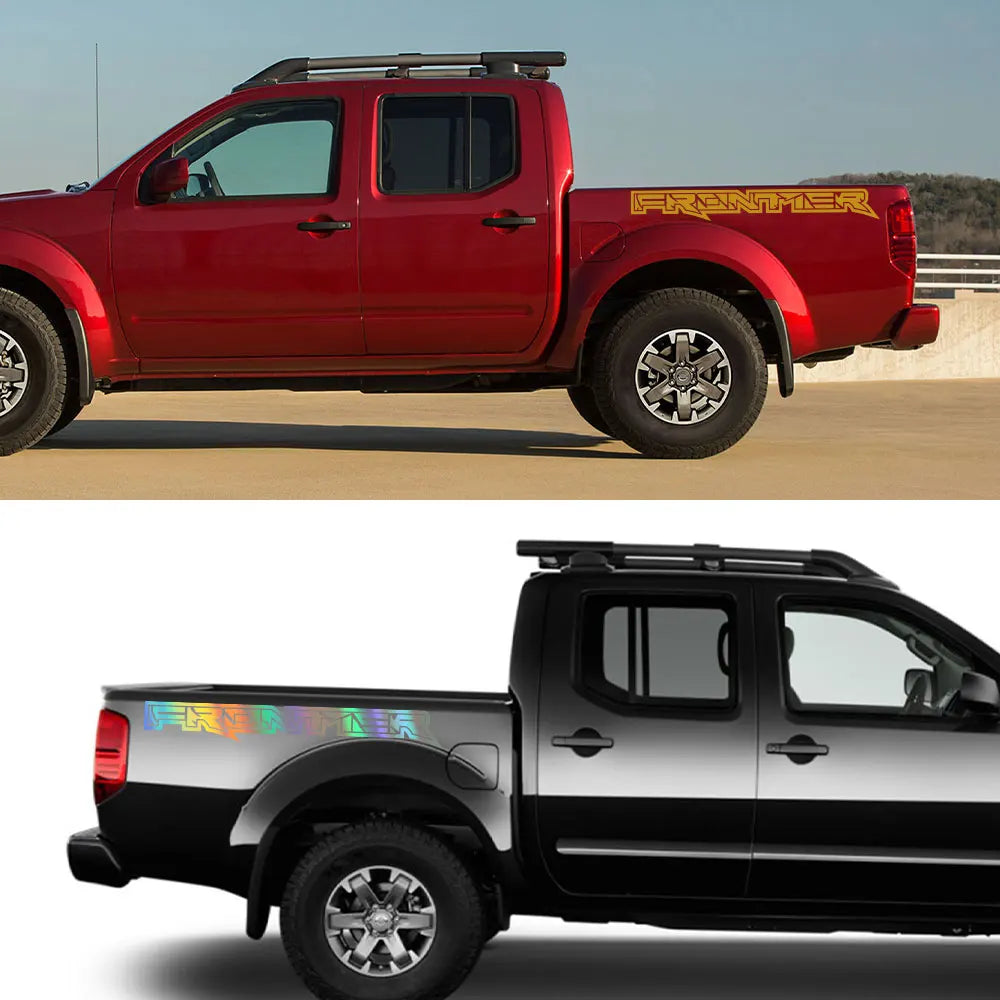 Rear Trunk Side Stripe Decal for Nissan Frontier NP300 / D40 / D22 | 2-Piece Pickup Vinyl Graphic
