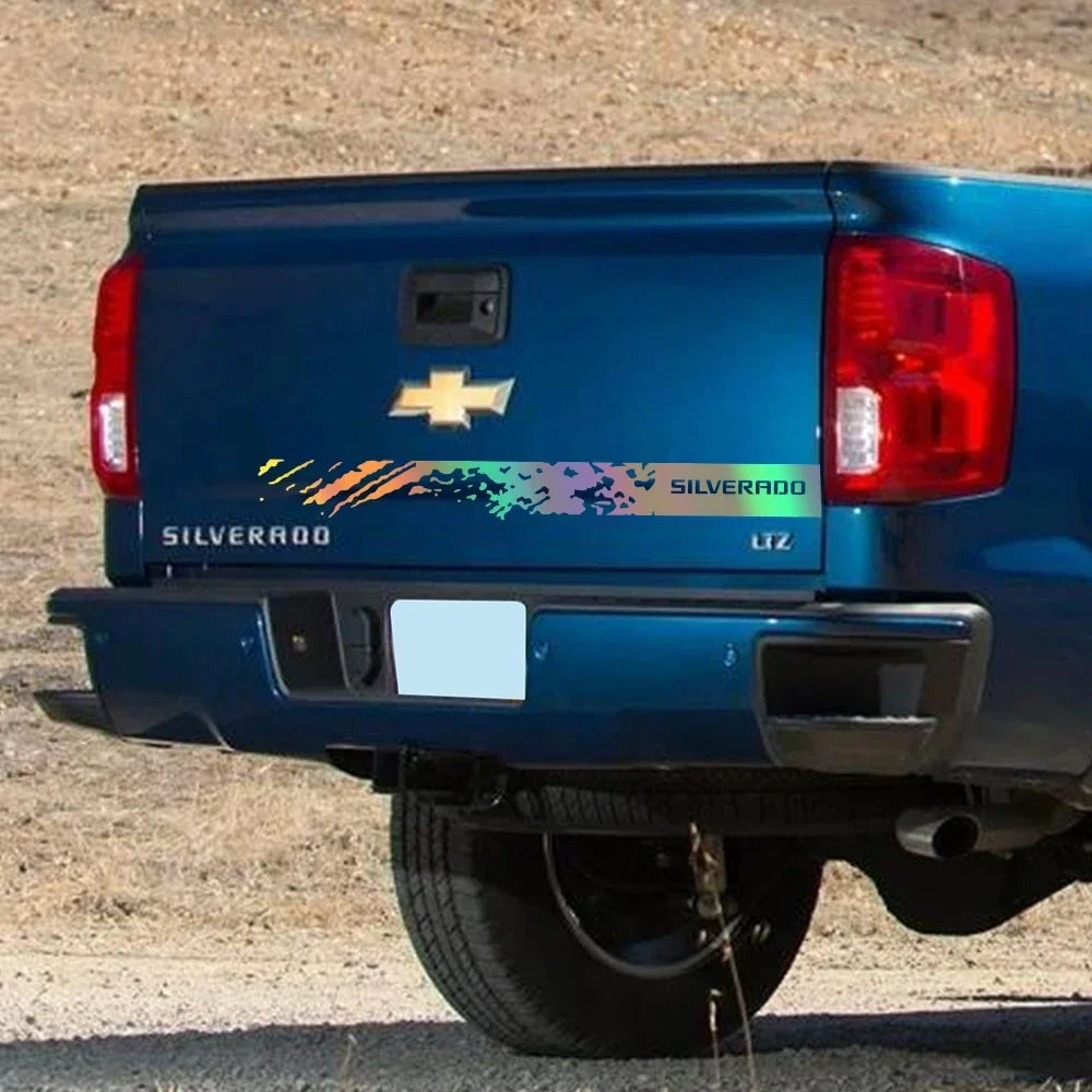 Back Door & Tailgate Vinyl Decal for Chevrolet Silverado 1500 / 2500HD / Z71 | Splash Style Truck Sticker