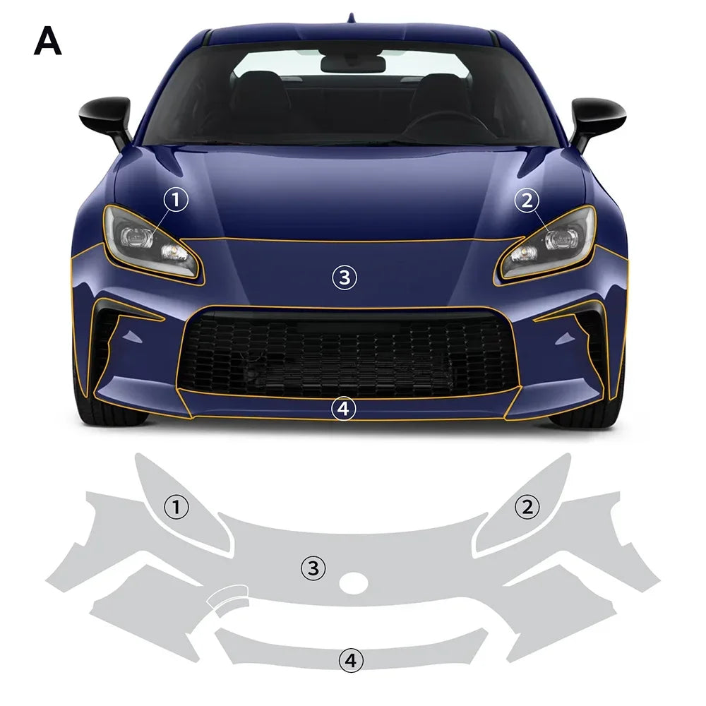 Precut PPF for Toyota GR86 (2021–2025) | TPU Paint Protection Film Clear Bra