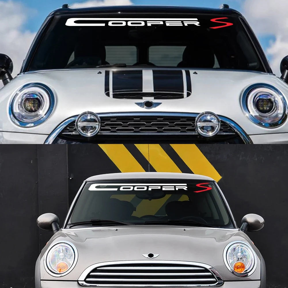 Windshield Sticker for Mini Cooper S / JCW (R50, R53, R55, R56, R60, R61, F55, F56, F60) | Vinyl Windscreen Decal
