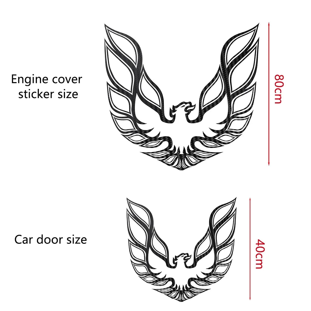 Engine Cover & Door Emblem Decal for Pontiac Firebird / Trans AM | Color Change Vinyl Sticker