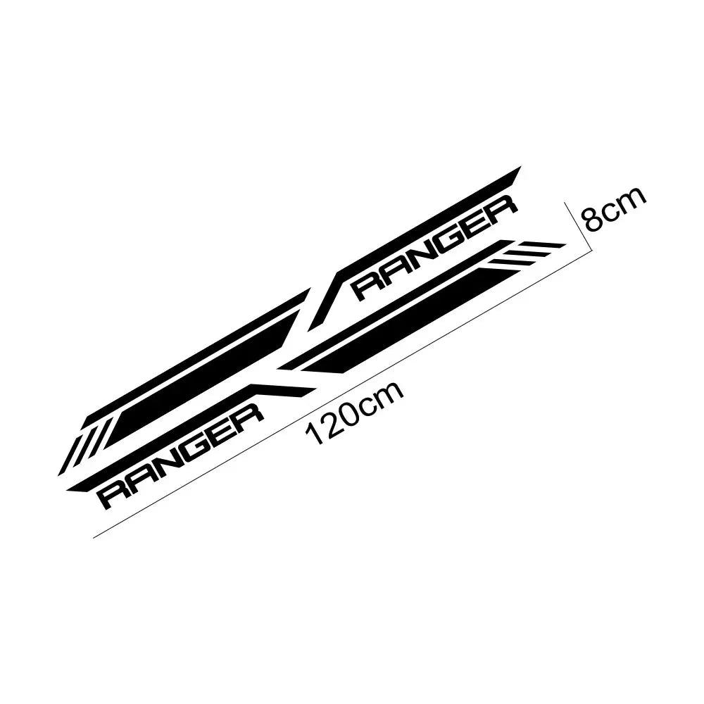 Side Stripe Decal for Ford Ranger Raptor T6 / XLT / T7 / T8 | Pickup Bed Vinyl Graphic