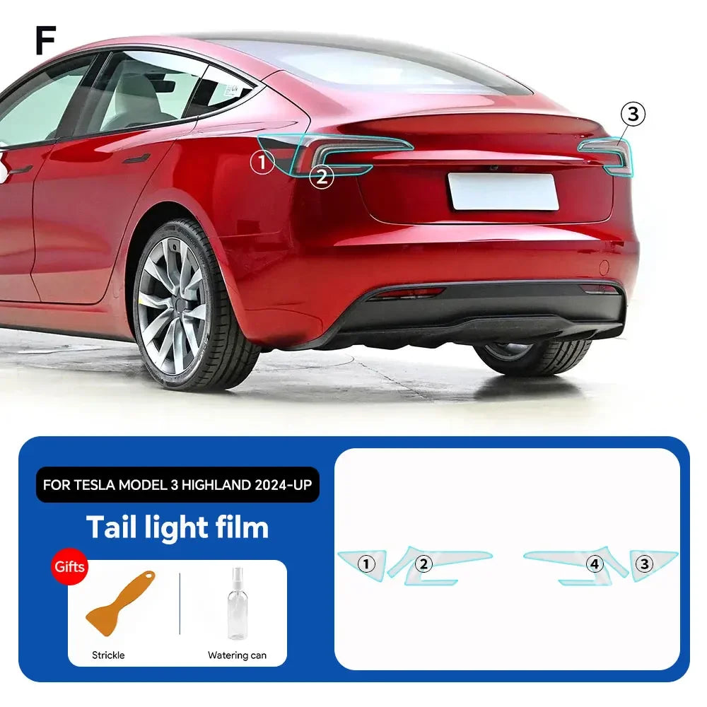 Precut PPF Clear Bra for Tesla Model 3 Highland (2024–2025) | TPU Headlight, Mirror & Door Handle