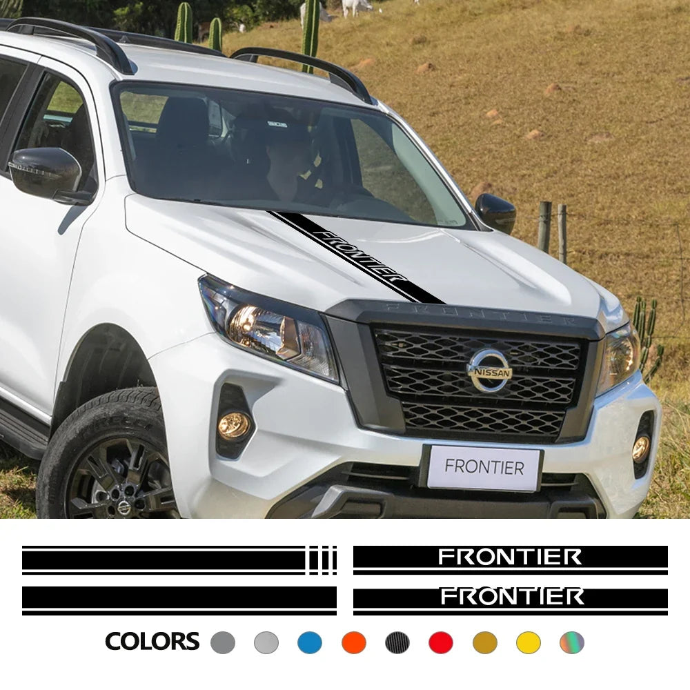 Hood Stripe Decal for Nissan Frontier NP300 / D40 / D22 | Vinyl Truck Style Sticker