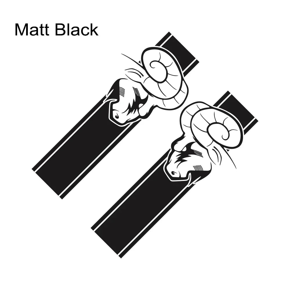 Dodge RAM Bed Side Graphic Kit – Pickup Truck Vinyl Decal Set (2 Pcs) | 1500, 2500, 3500, Rebel, TRX | 12 Finishes