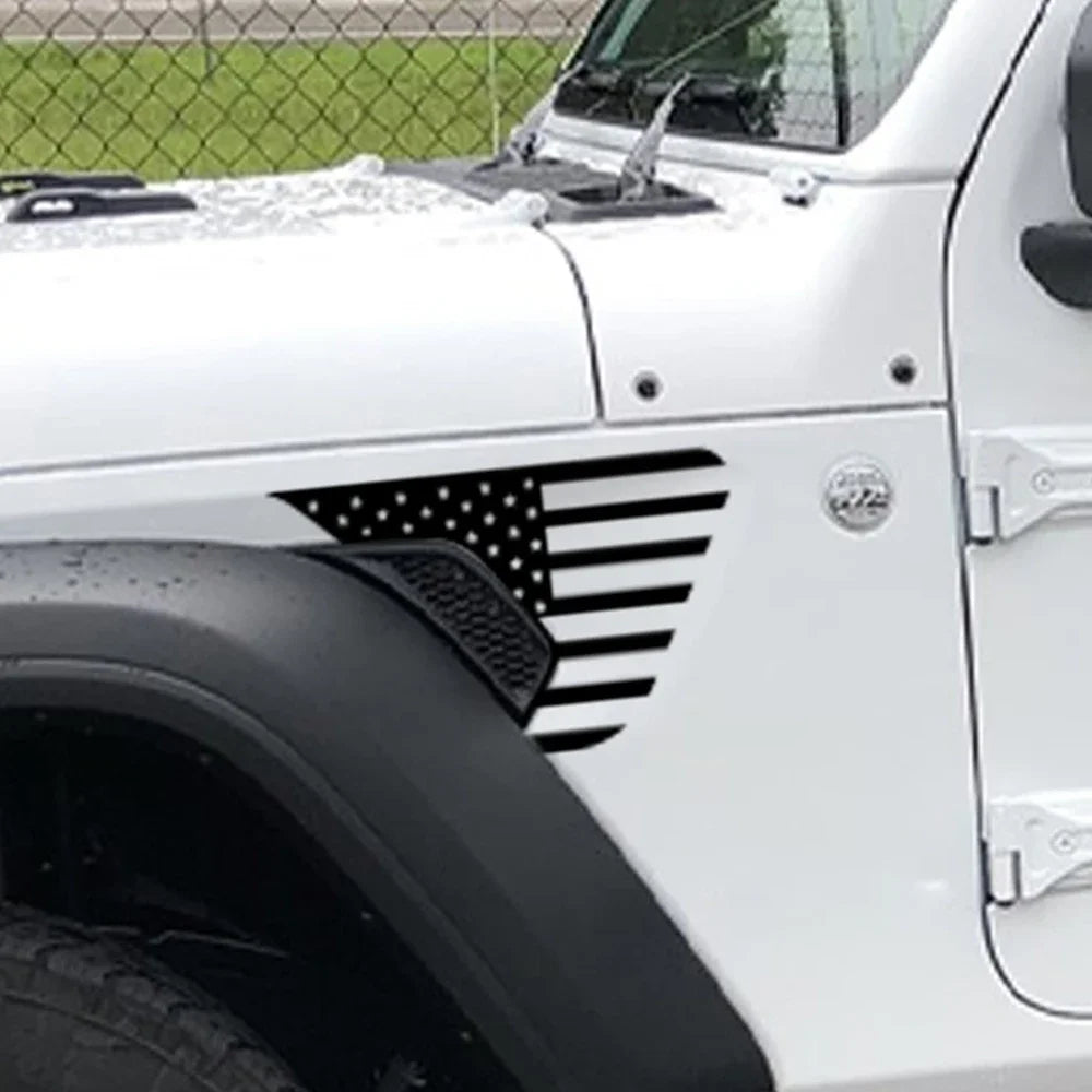 USA Flag Fender Vent Decal for Jeep Gladiator JT | Vinyl Truck Graphic Sticker
