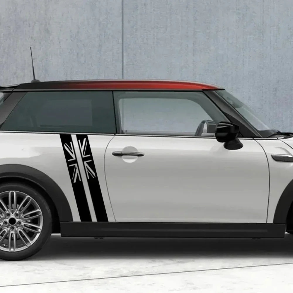Union Jack Door Side Stripe Decal for Mini Cooper S (R55, R56, F55, F54, F60, R57, R59) | England Flag Vinyl