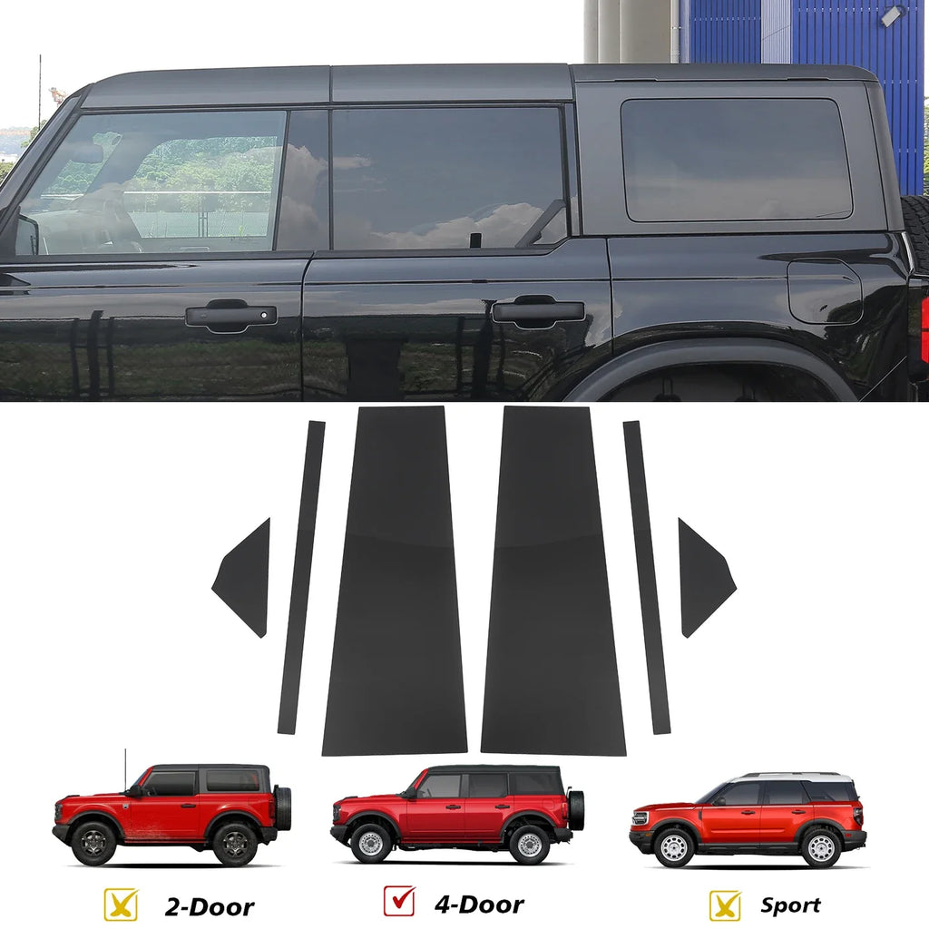 Door, Window & B-Pillar Decorative Sticker Kit for Ford Bronco | Vinyl Trim Decal Set