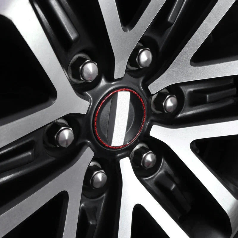 Carbon Fiber Wheel Rim Center Hub Cover for Ford F-150 SVT Raptor (2015–2020) | BetterHumz Red/Black