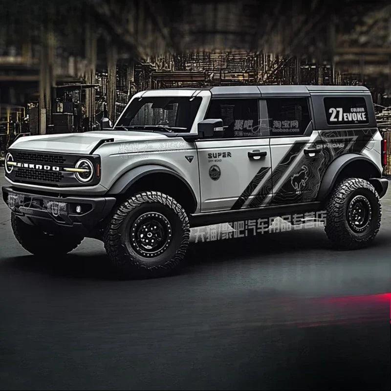 Custom Sports Decoration Film Vinyl Decal Kit for Ford Bronco | Full-Body KK Wrap Accessory