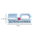 3D Metal 5.0 Supercharged Fender & Trunk Badge | Ford Mustang Styling Emblem