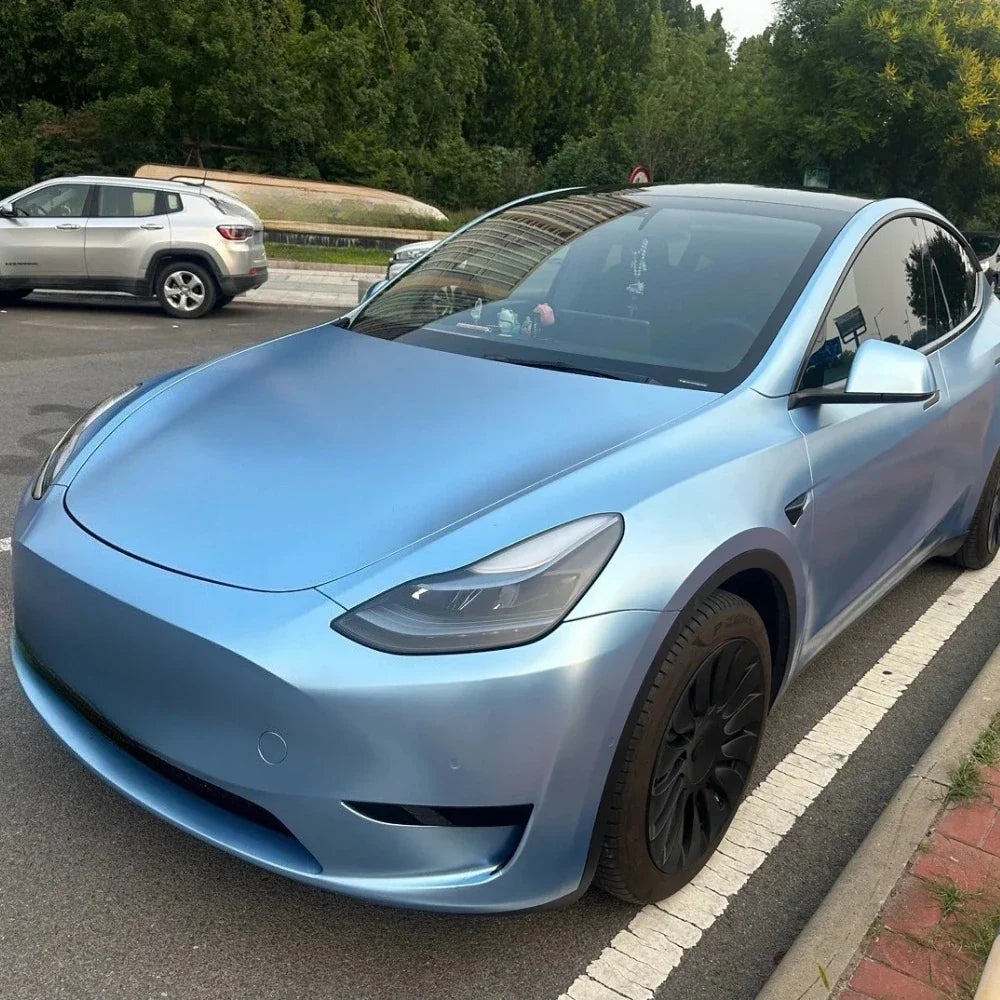 Precut Color Change PPF for Tesla Model 3 Highland (2024–2025) | Black & Glacier Blue PET Film