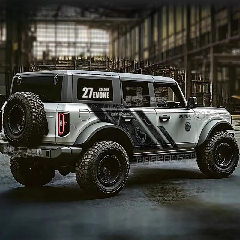 Custom Sports Decoration Film Vinyl Decal Kit for Ford Bronco | Full-Body KK Wrap Accessory