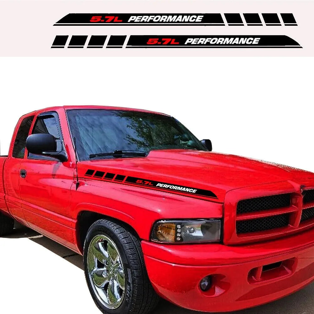 5.7L Performance Hood Vinyl Decal Emblem for Dodge RAM 1500 / 2500 | Truck Graphic Sticker