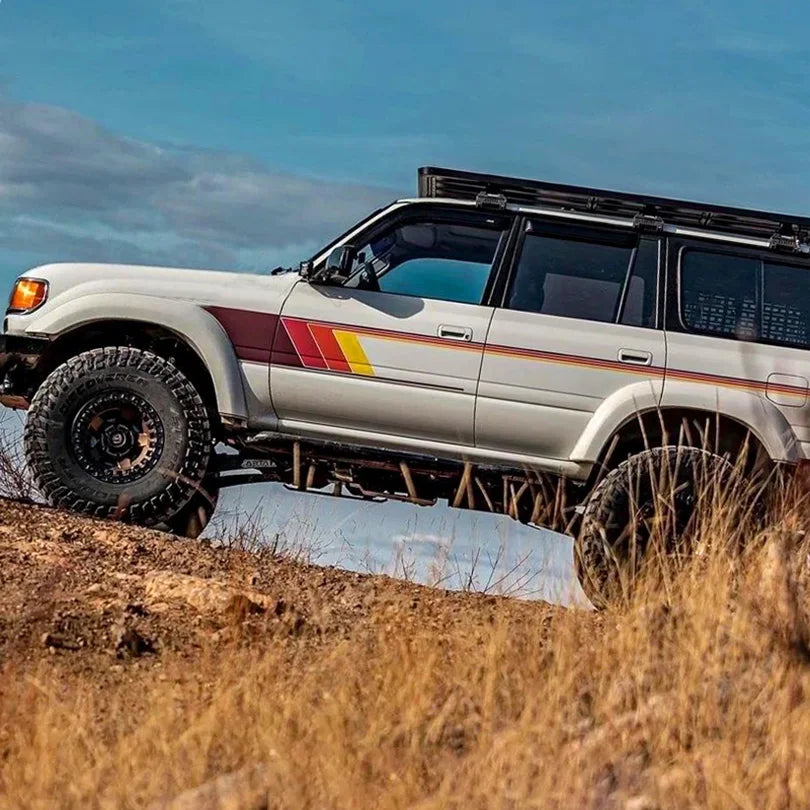 Off-Road Body & Waistline Stripe Decal Kit for Toyota Land Cruiser LC80 | Exterior Vinyl Graphics
