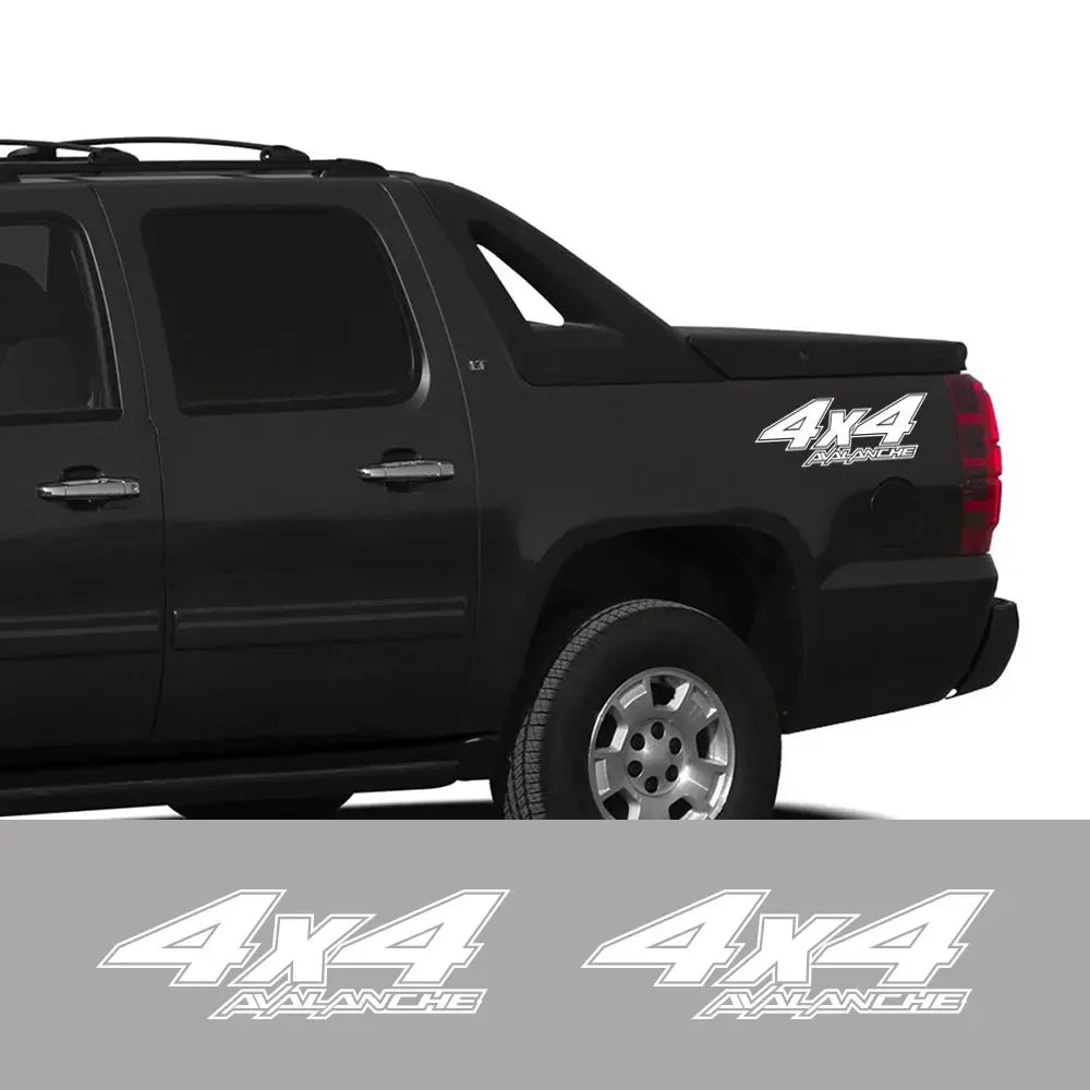 4x4 Rear Bed Side Decal for Chevrolet Avalanche | Pickup Truck Vinyl Graphic Sticker
