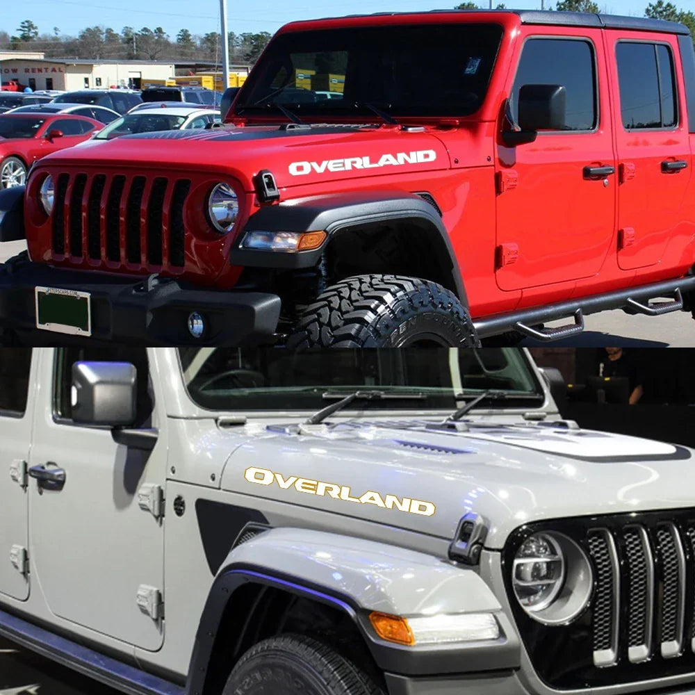 Engine Hood Decal for Jeep Gladiator Overland | Pickup Truck Vinyl Sticker Graphic