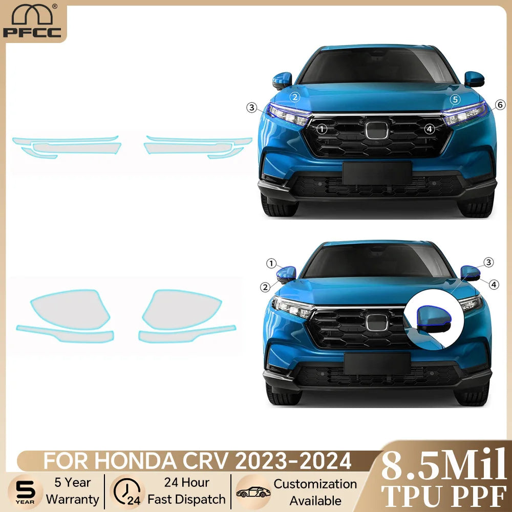 Precut PPF Clear Bra for Honda CR-V (2023–2025) | TPU Paint Protection Film — Headlights, Mirrors & Doors