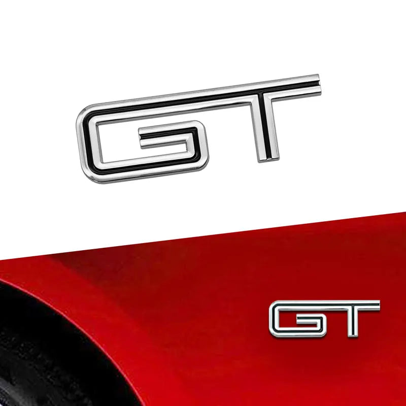 3D Chrome Metal GT Trunk Badge for Ford Mustang | Rear Decal Emblem Sticker