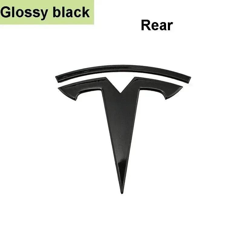 Zinc Alloy Front Hood Logo Sticker for Tesla Model 3 / Model Y | Auto Body Styling Emblem