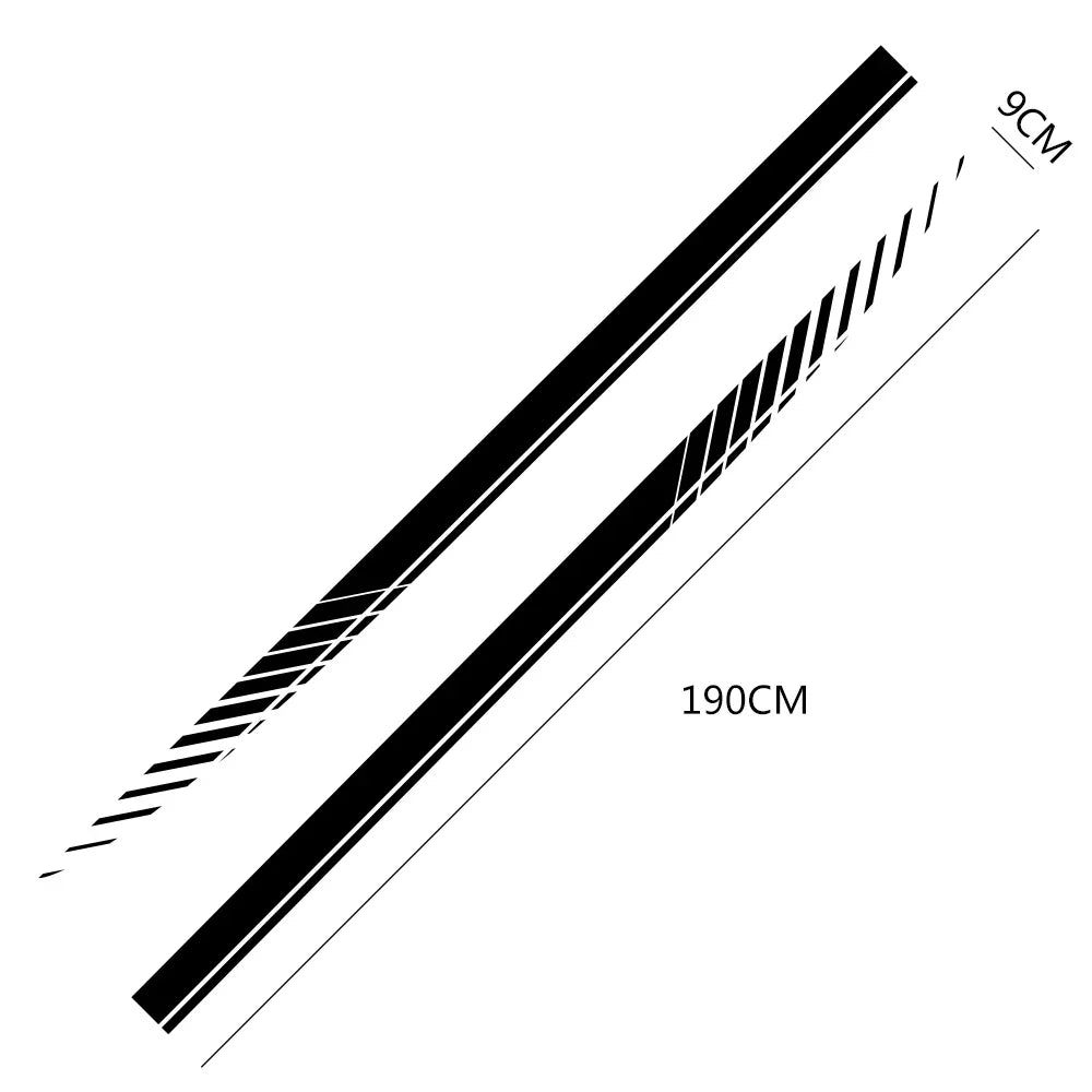 Door Side Vinyl Film Decal for Audi A3 / S3 / A4 / A6 / A7 / A8 / Q3 / Q5 | 2-Piece Body Sticker