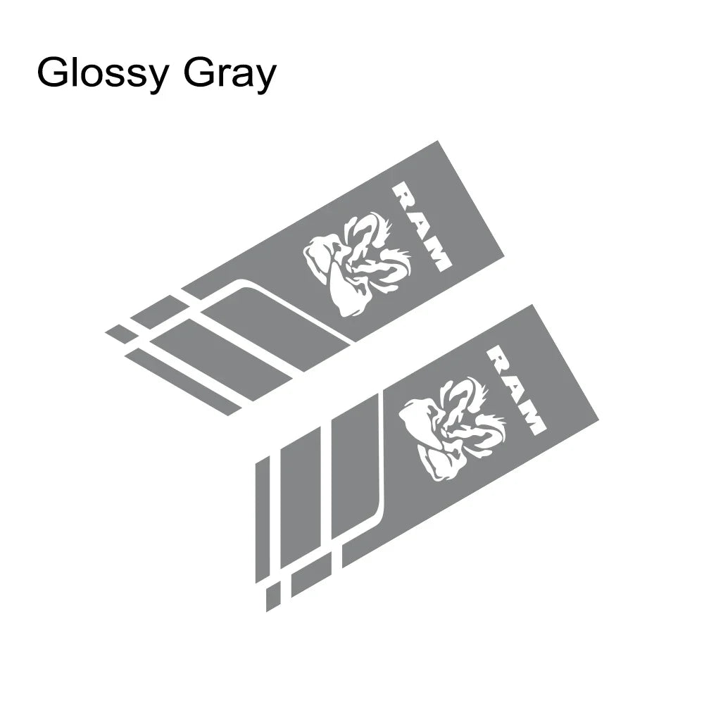 Back Door & Side Decal for Dodge RAM 1500 / 2500 HEMI Rebel 5.7L | Pickup Vinyl Sticker