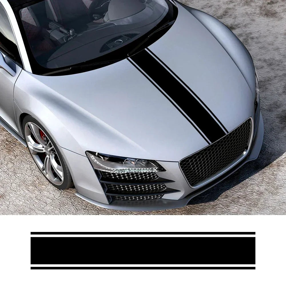 Universal Sport Hood Cover & Side Graphic Vinyl Wrap | Auto Tuning Sticker