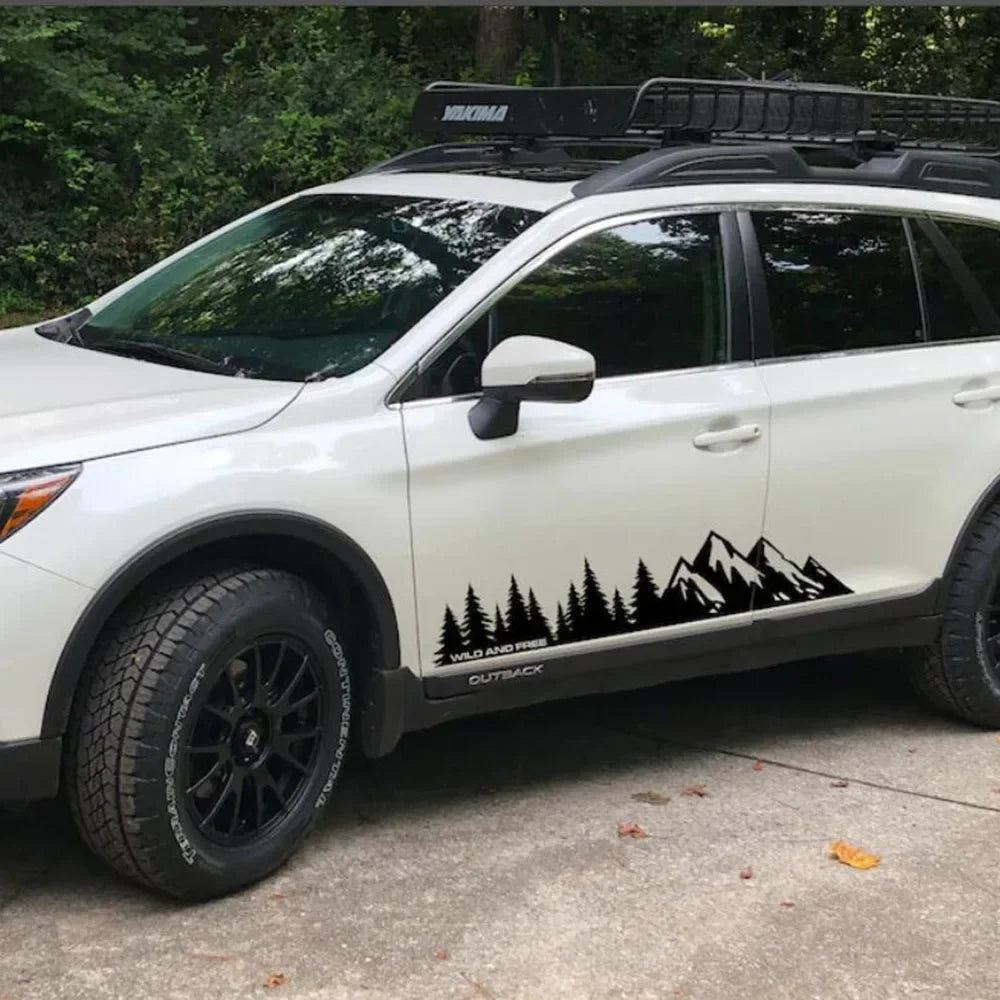 Jungle Forest Mountain Wall & Body Decal | Large Vinyl Sticker for SUV, 4x4, Camper & Off-Road