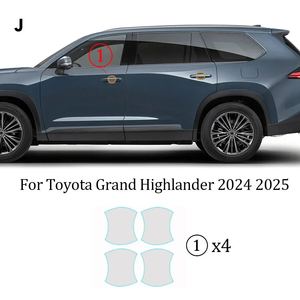 Precut PPF for Toyota Grand Highlander (2024–2025) | TPU Headlight, Mirror, Pillar & Door Handle