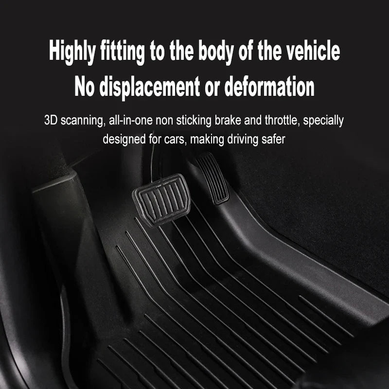 TPE Floor Mats & Luggage Mat for Tesla Model Y Juniper Premium / Performance (2025+) | All-Weather Set